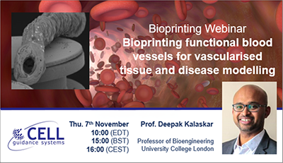 Cell Guidance Systems – Bioprinting Webinar Banner